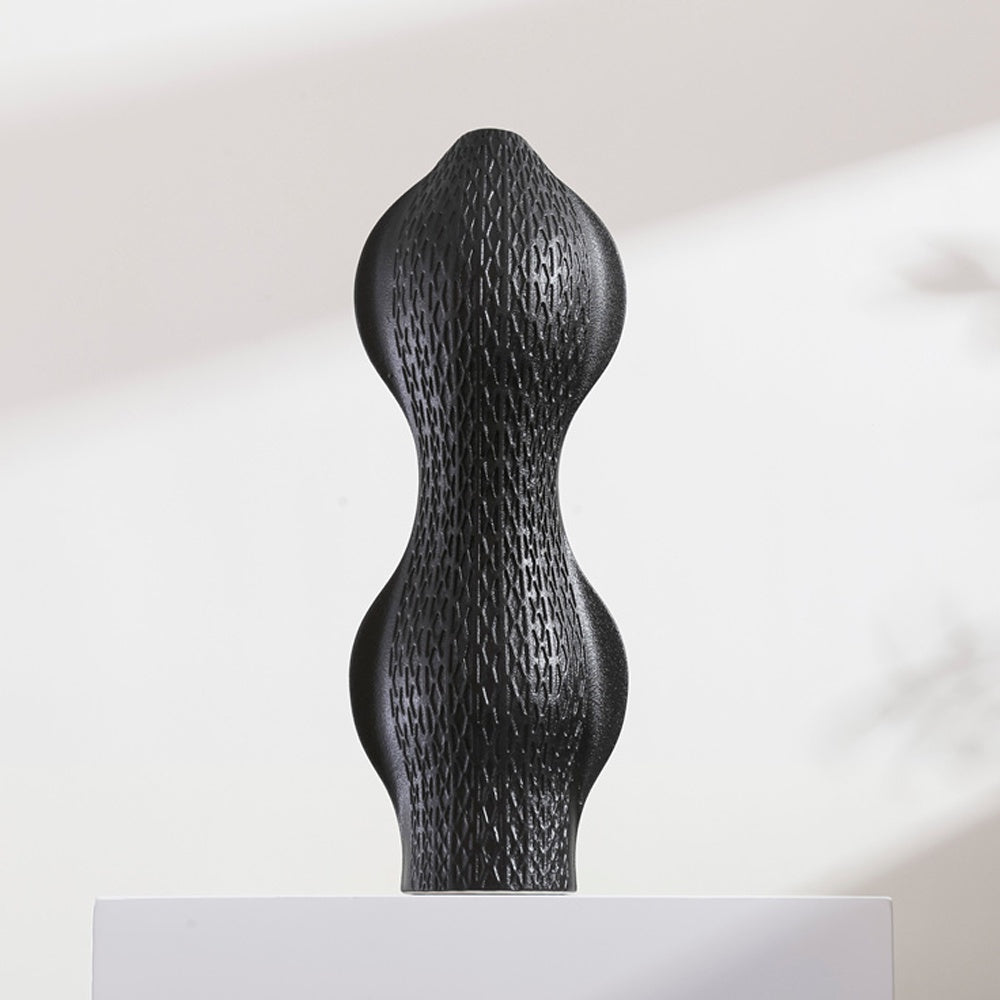 Black Textured Ceramic Vase 610240