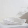 White Textured Ceramic Decorative Plate 610244