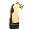 Gold Ceramic Tall Rhinoceros Sculpture - A FL-D427A