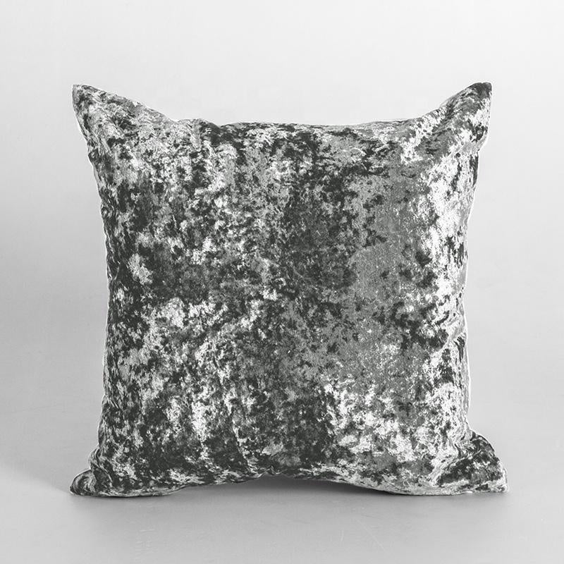Grey Crushed Velvet Cushion MND145
