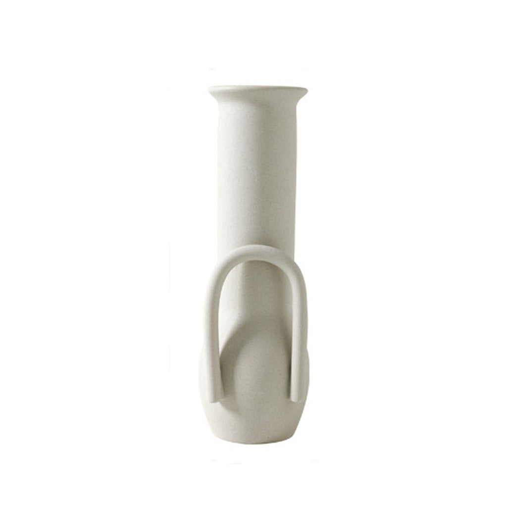 White Ceramic Tall Vase SS085