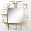 Round Gold Geometric Metal Mirror 25020