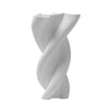 White Ceramic Twisted VaseML01414637W مزهرية