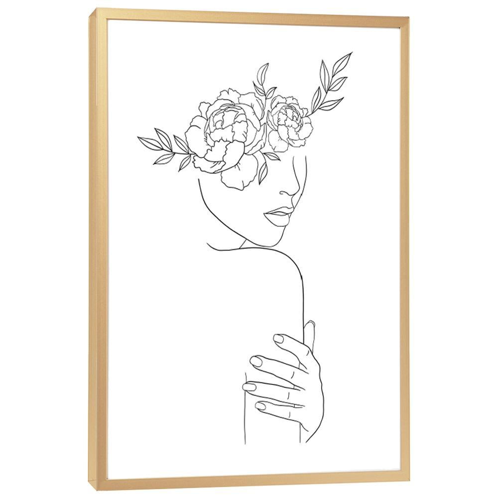 Black & White Minimalistic Portrait with Flora - On Sale