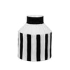 Black and White Striped Creased Ceramic Vase HPYG3403B