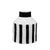 Black and White Striped Creased Ceramic Vase HPYG3403B