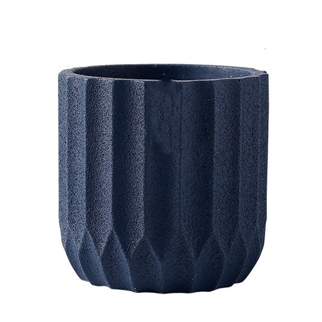 Solid Navy Concrete Planter - Large ZD-029L
