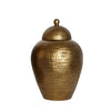 Bronze Ceramic Textured Temple Jar - Short