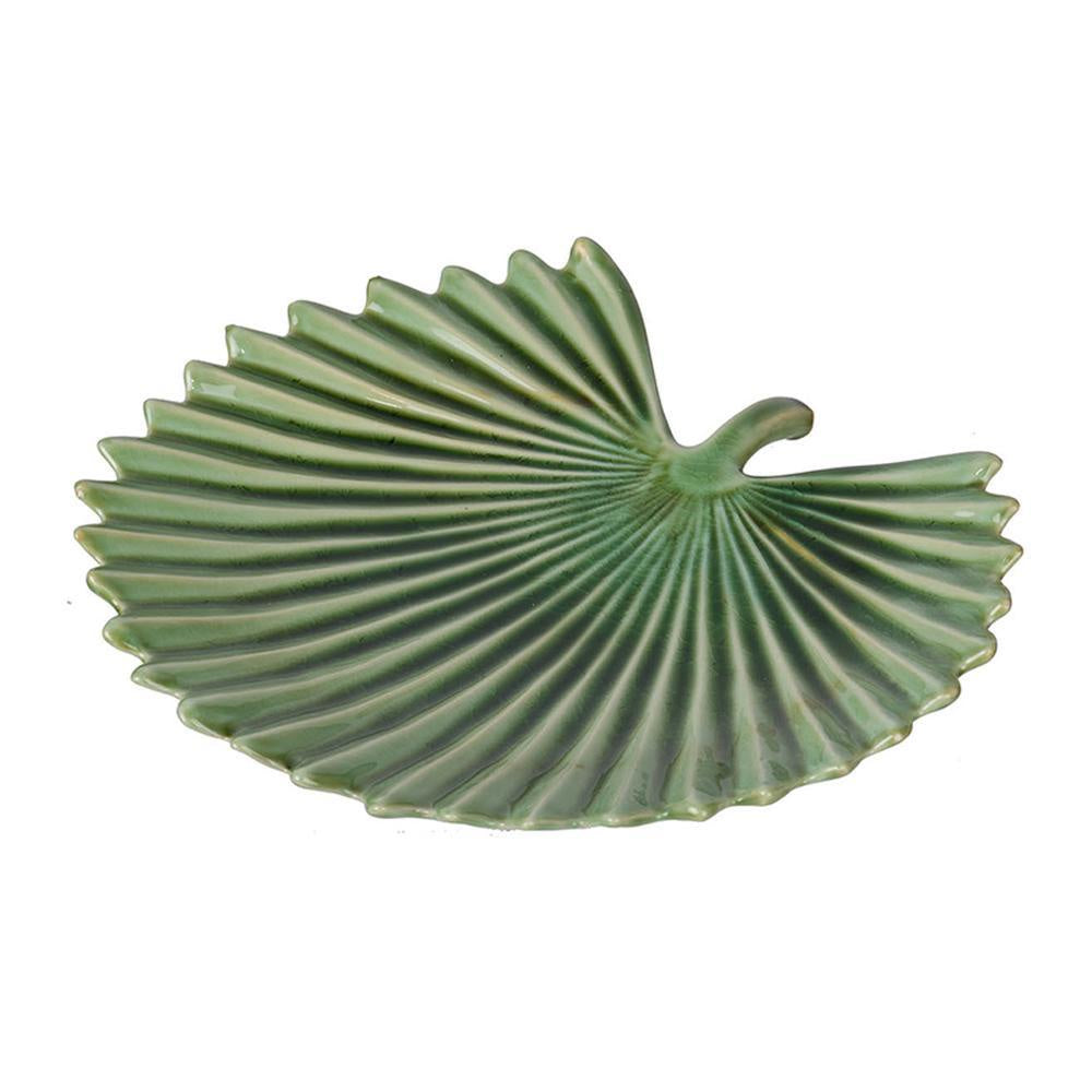 Green Stoneware Decorative Plate 2084