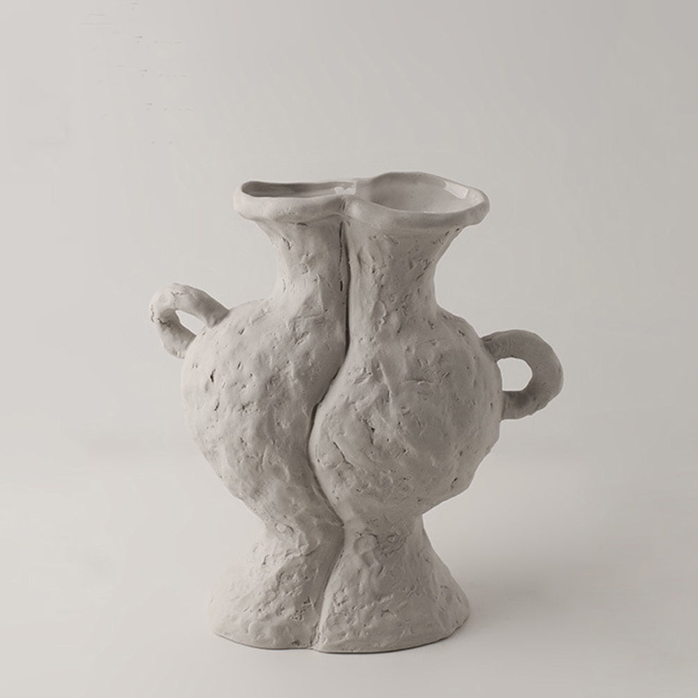 Ivory Ceramic Textured Vase LT673-D