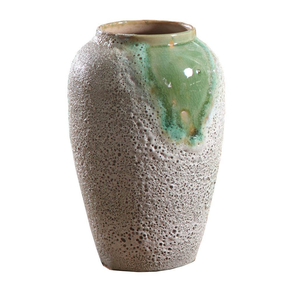 White & Green Ceramic Vase 695130