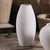 White Ribbed Ceramic Vase 695322