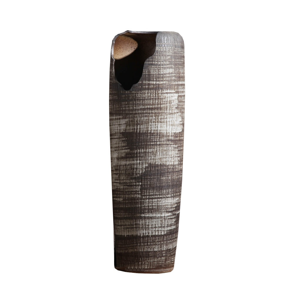 Antique Finish Ceramic Floor Vase 698389