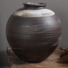 Dark Antique Brown & White Ceramic Vase 698564