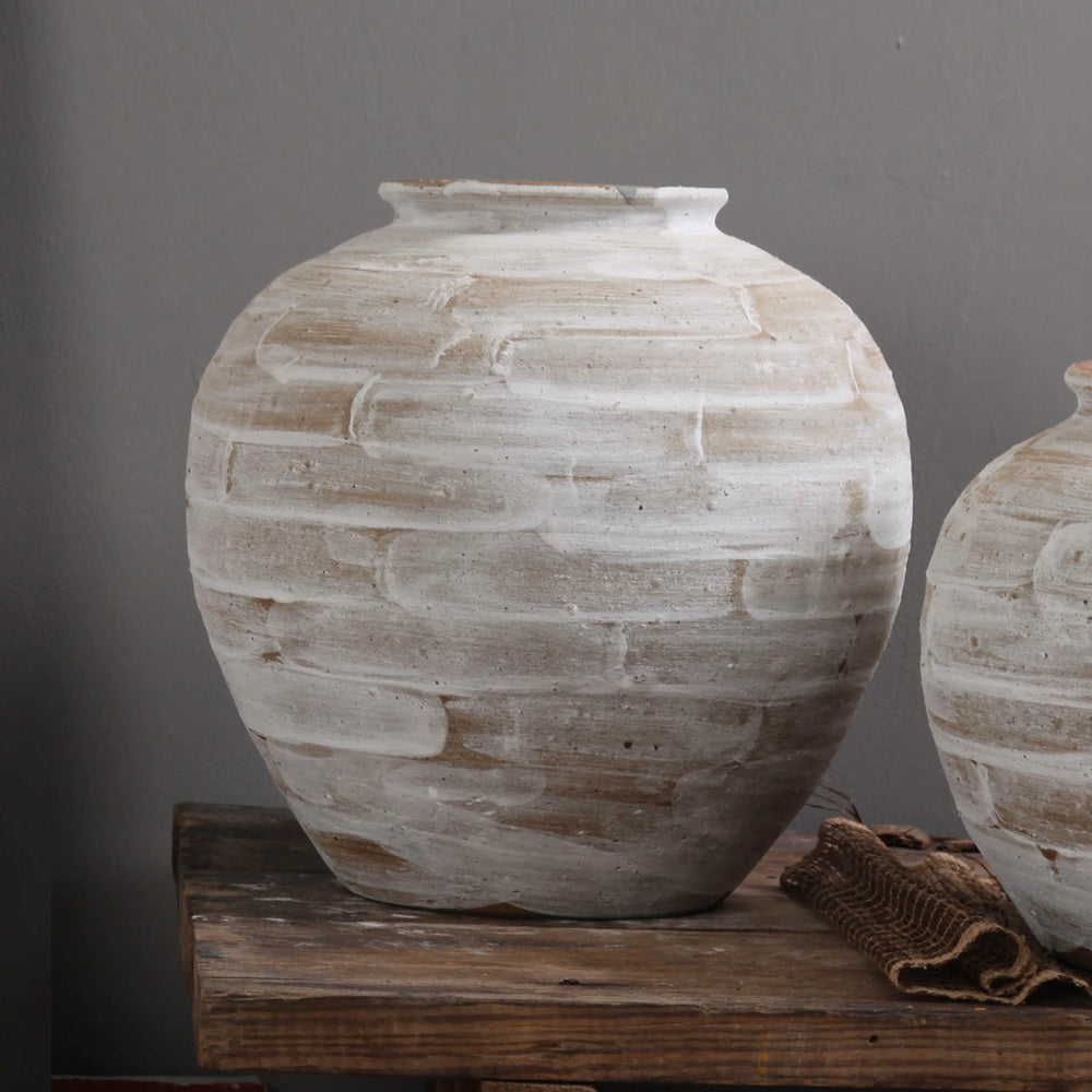 Antique Finish Ceramic Vase - Large 698594