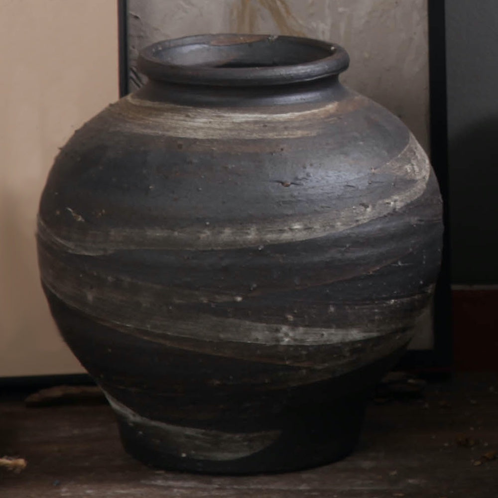 Dark Ceramic Distressed Vase 698920