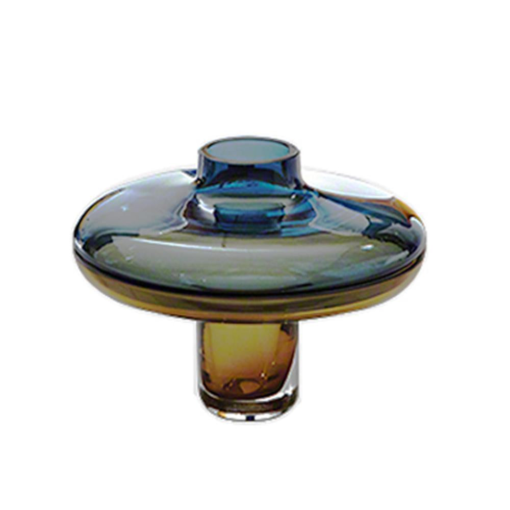 Amber & Blue Glass Vase - Short FL-ZS254D