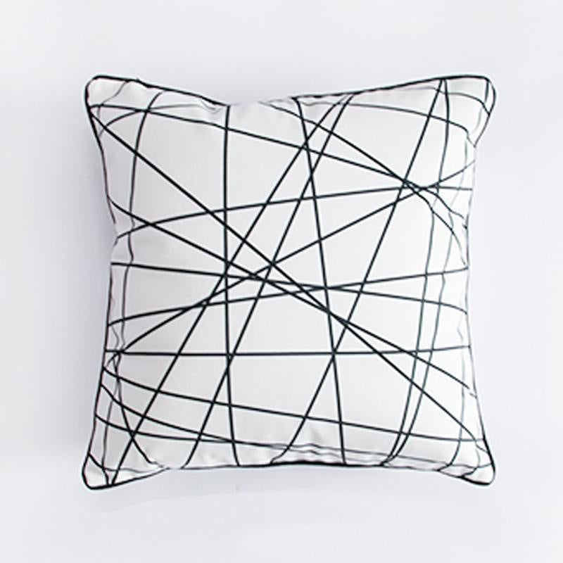 Black & White Abstract Pattern Cushion MND047