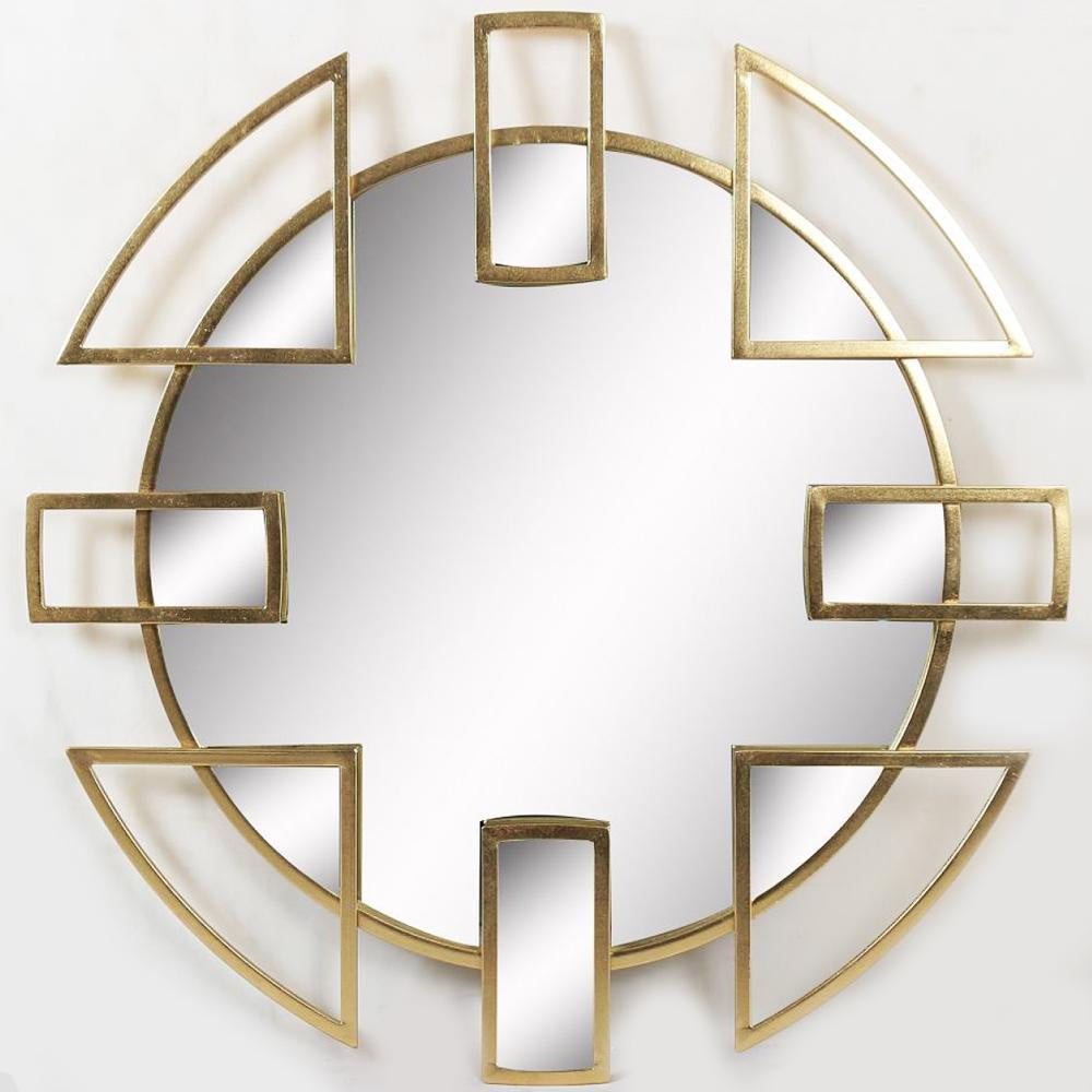 Round Gold Metal Mirror 25012