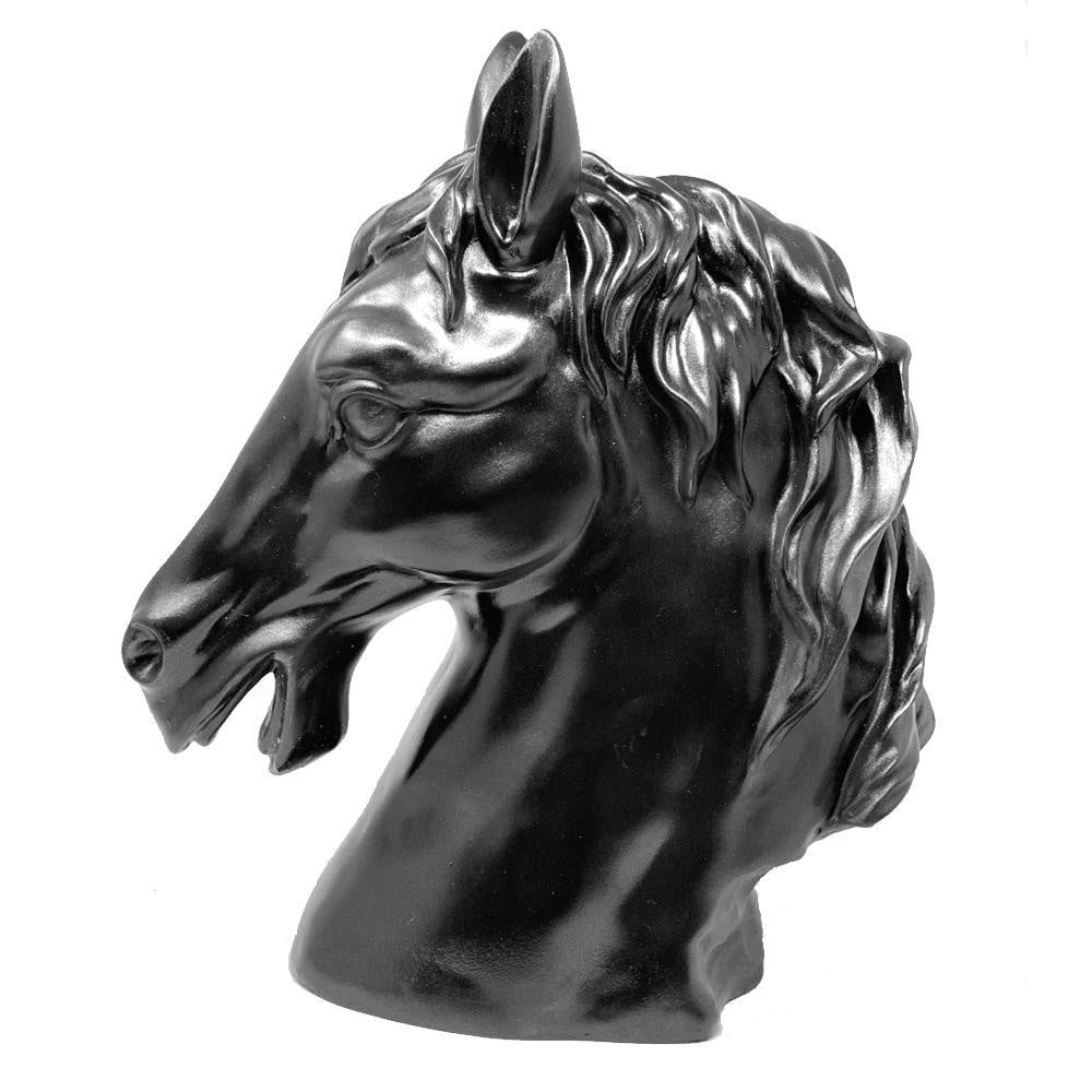 Black Resin Horse Bust MPY018E