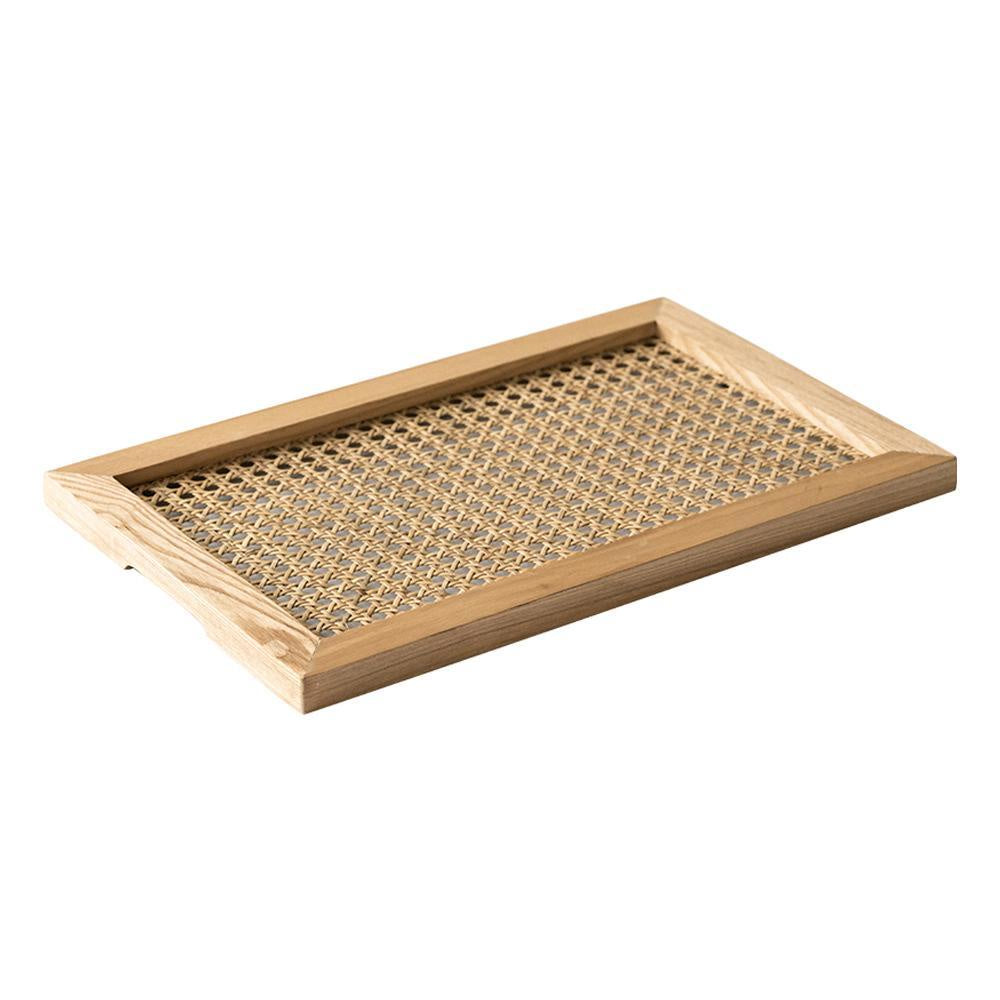 Natural Cane Rectangular Tray - Large 200084DD