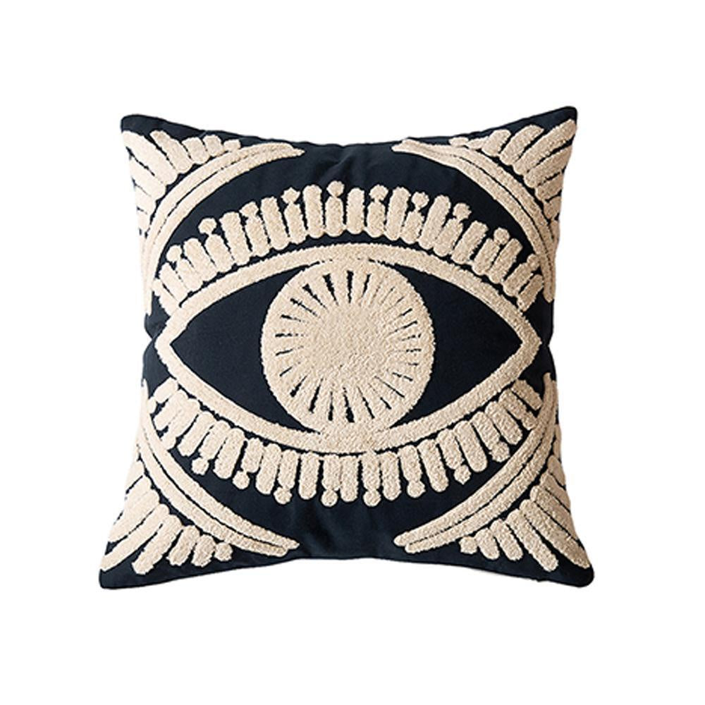 Black Eye Embroidered Cushion MND208
