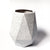 White Ceramic Polygon Vase with Splatters CK001-W