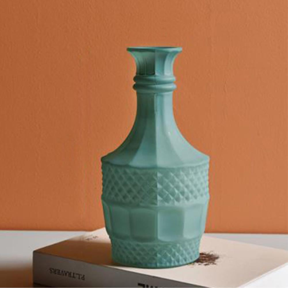 Frosted Glass Vase Green LT577-T