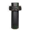 Black Ceramic Cylindrical Vase with Metal Glaze and Gold Ruffles HPJSY3445L1