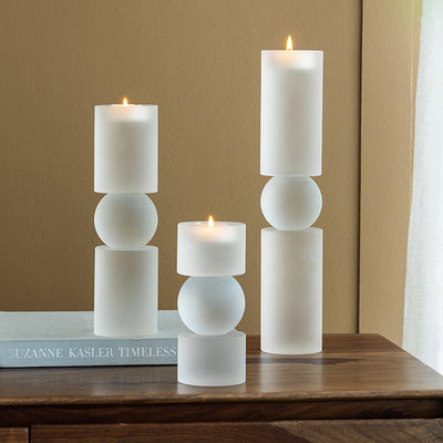 Frosted Glass Candleholder - Large 70368-SA