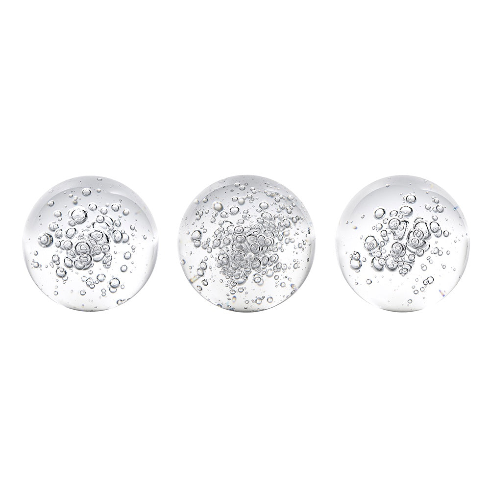 Set of 3 Glass Orbs 70371-SA