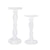 Set of 2 Frosted Glass Candleholders 70460-FRCL-DS-SA