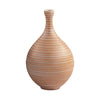 Ochre & Ivory Striped Ceramic Vase - Small 605775