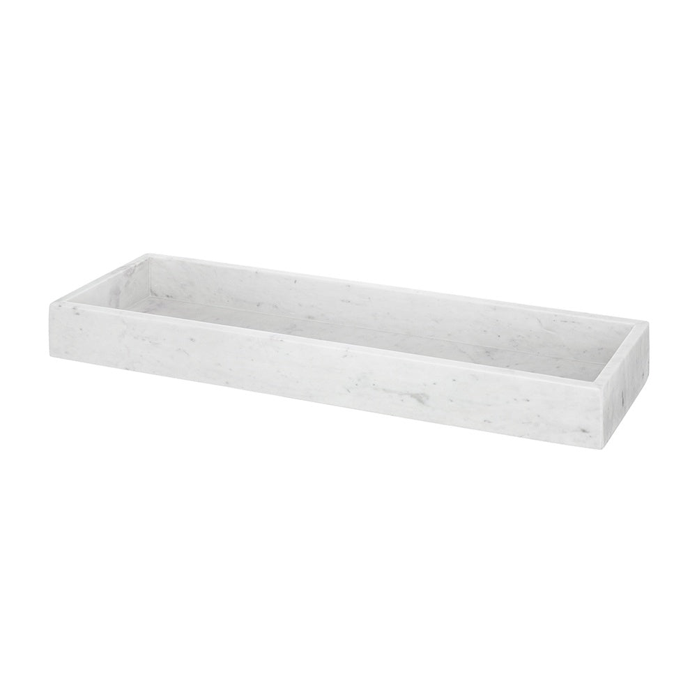 White Marble Rectangular Tray - Extra Long 70674