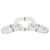 White Marble Links with Brass Inlay 70676