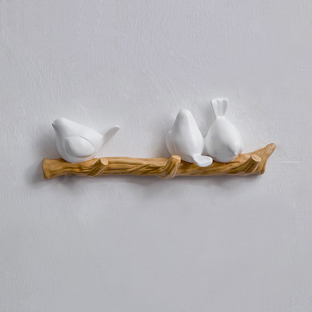 White Resin Bird Wall Décor - 3 Birds SHDG3005004