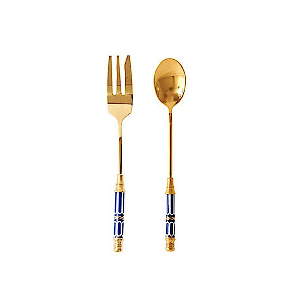 Eloise Dessert Spoon & Fork Set المطبخ وتناول الطعام