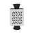 Black & White Ceramic Vase with Decal HPHZ3312W