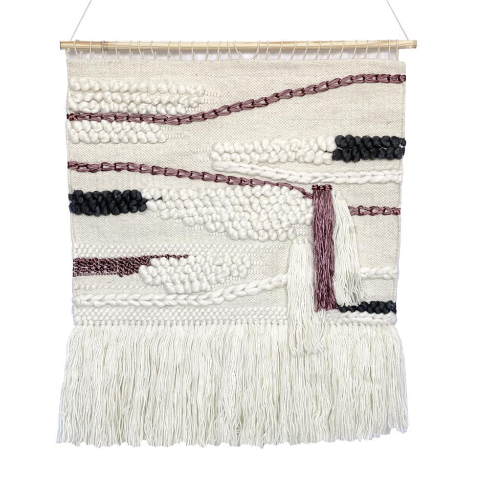 Ivory and Blush Woven Wall Hanging