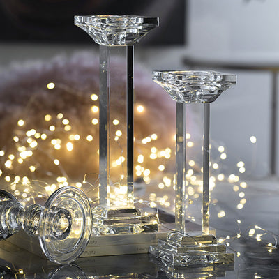 Crystal Pillar Candle Holder - Small 73040
