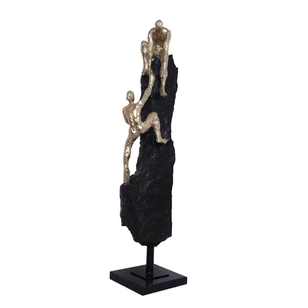 Black & Gold Resin Climbers Sculpture - A FA-SZ2031A