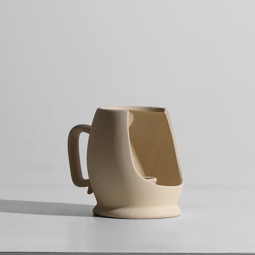 Beige Ceramic Candleholder YXHP-F