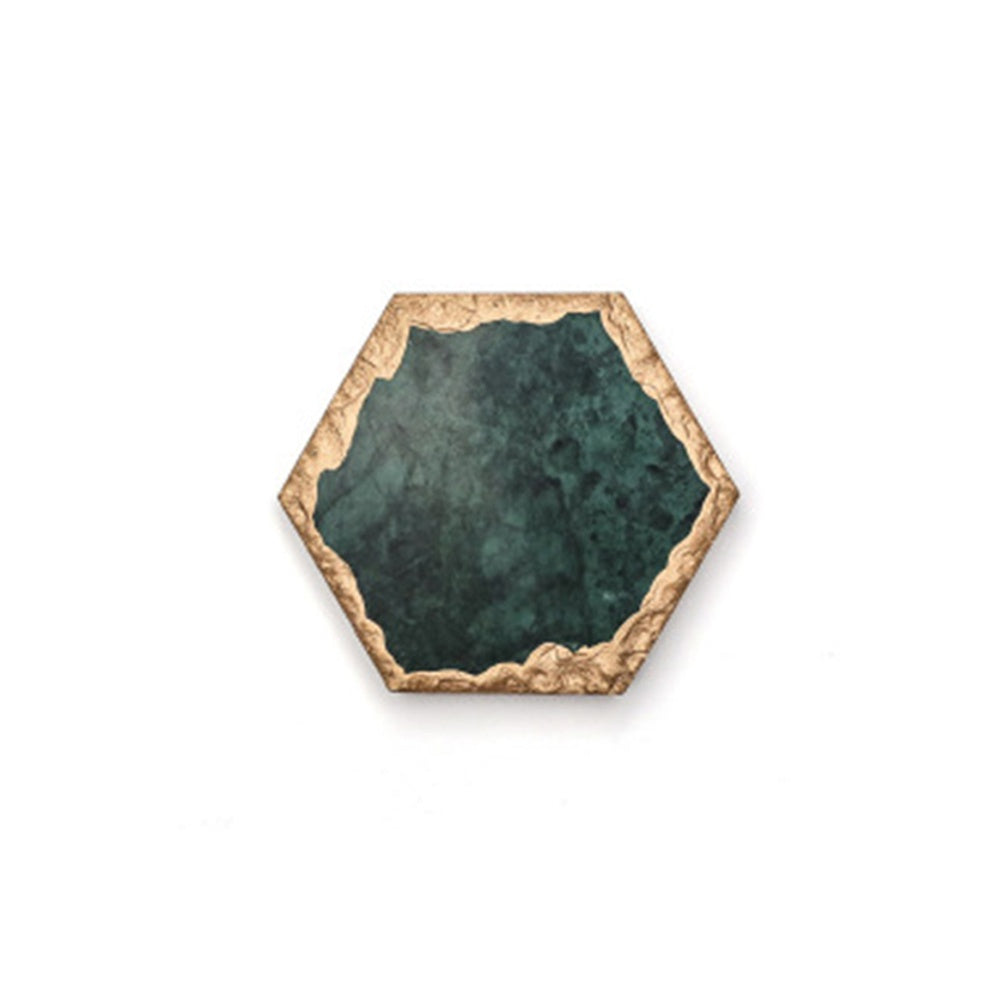 Green Marble Hexagonal Coaster WX-027