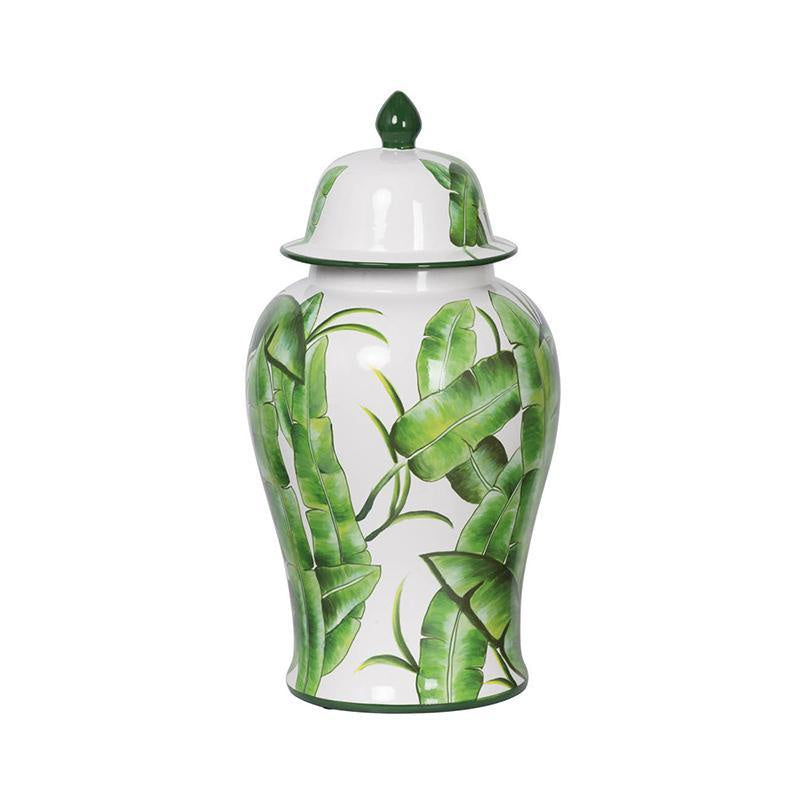 Tropical Ceramic Lidded Jar 43654