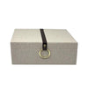 Beige Fabric Covered Box - Large