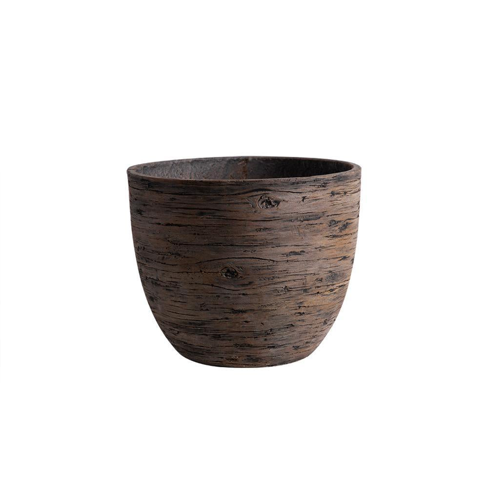 Wood Look Ceramic Planter - D OMS01047165BG4