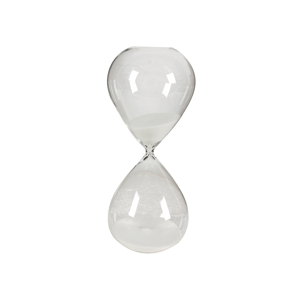 Glass & White Sand Hourglass 77343-WHIT