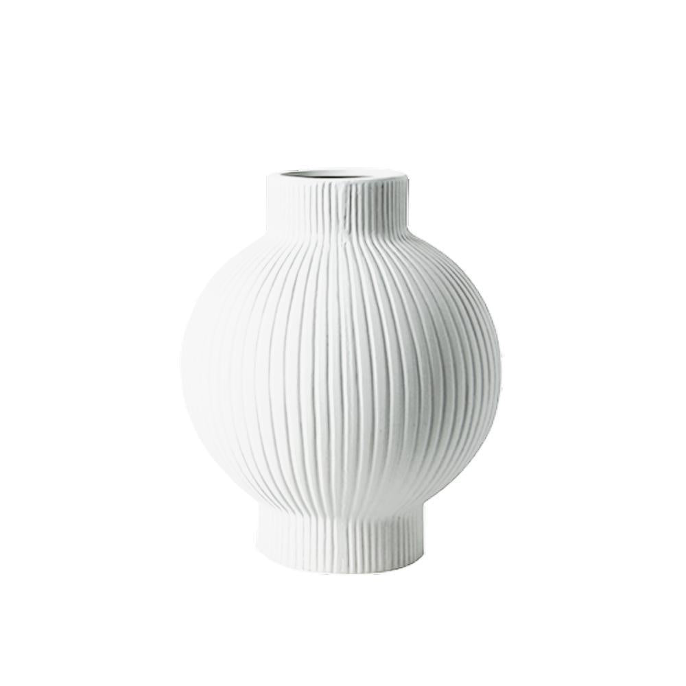 White Textured Ceramic Vase - B FA-D21054B