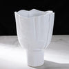 White Ceramic Pedestal Bowl B LT664W-B