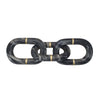 Black Marble Chain Links with Brass Detail 78465